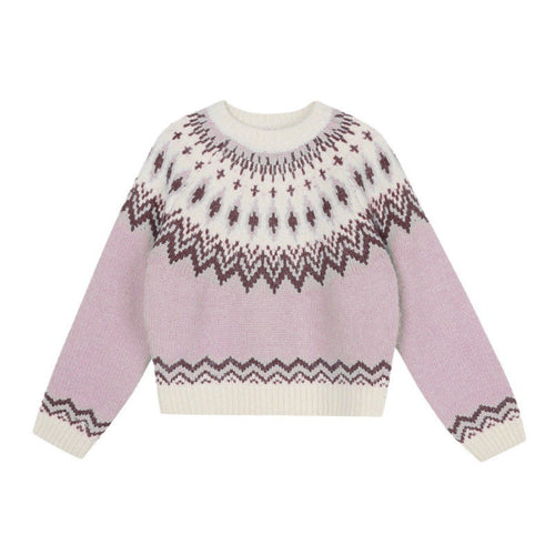 Pullover pour femme, rose ou bleu