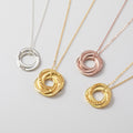 Collier pendentif personnalisable, en argent massif 925, plaqué or 18K doré ou rose